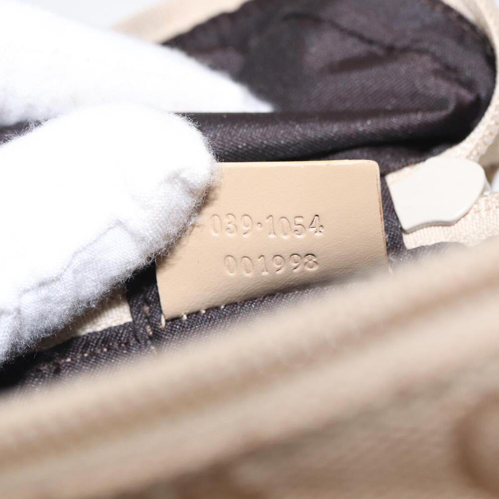 GUCCI GG Canvas Pouch Beige Silver 039 1054 Auth 154448 - Picture 12 of 16